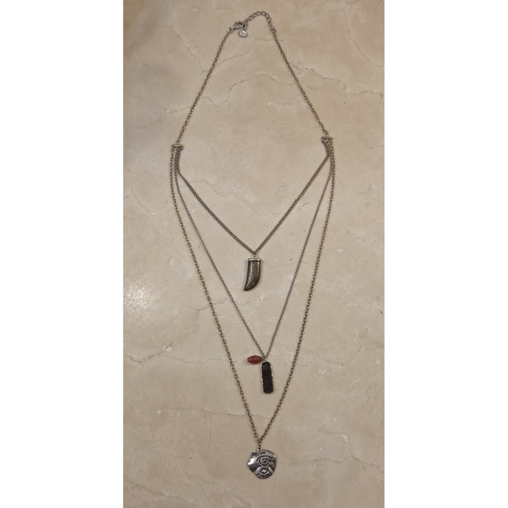 Retired Silpada Mix Master Necklace N3102 18-20" Sterling Silver, Agate, Brass - Picture 5 of 10